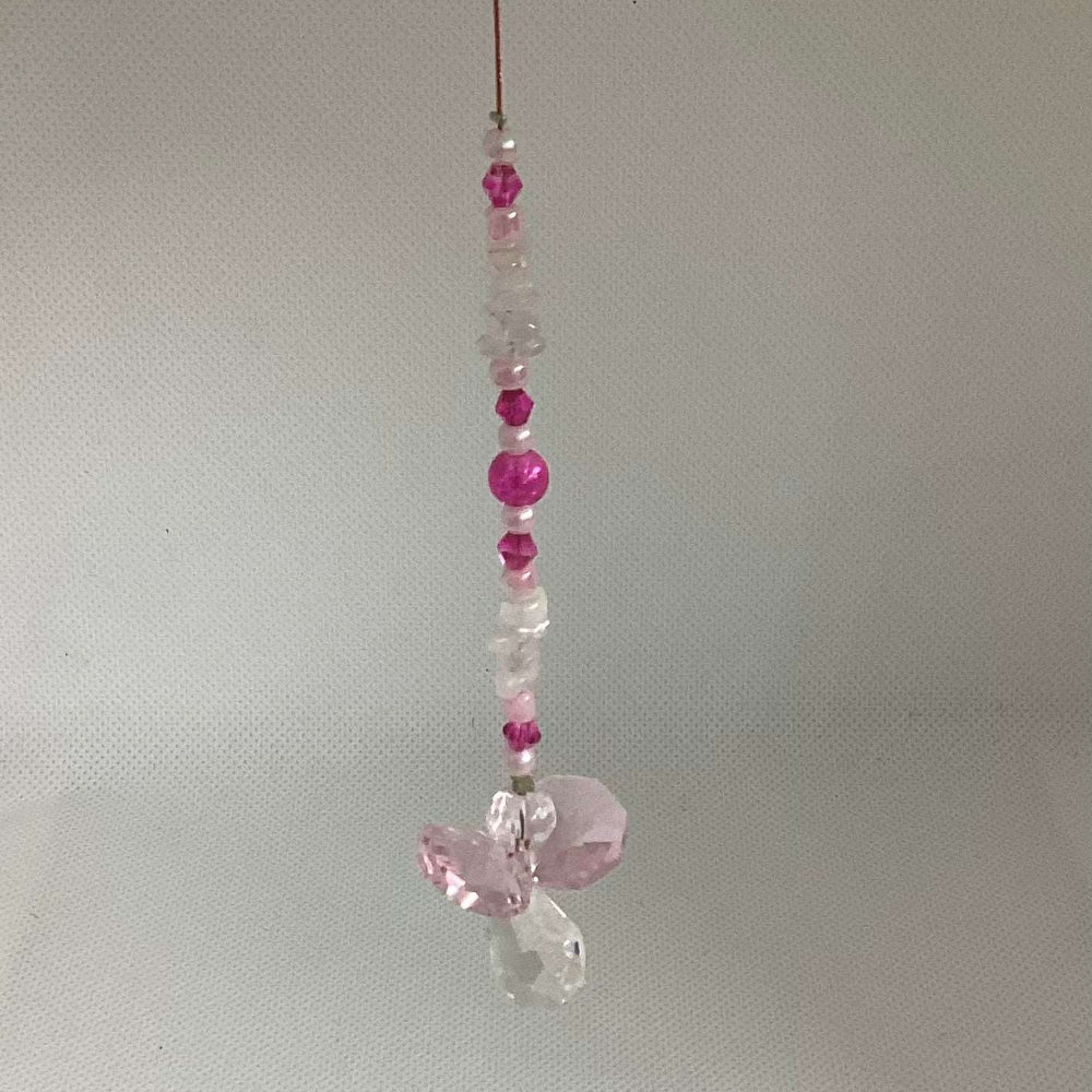 Angel of Rose Quartz Suncatcher