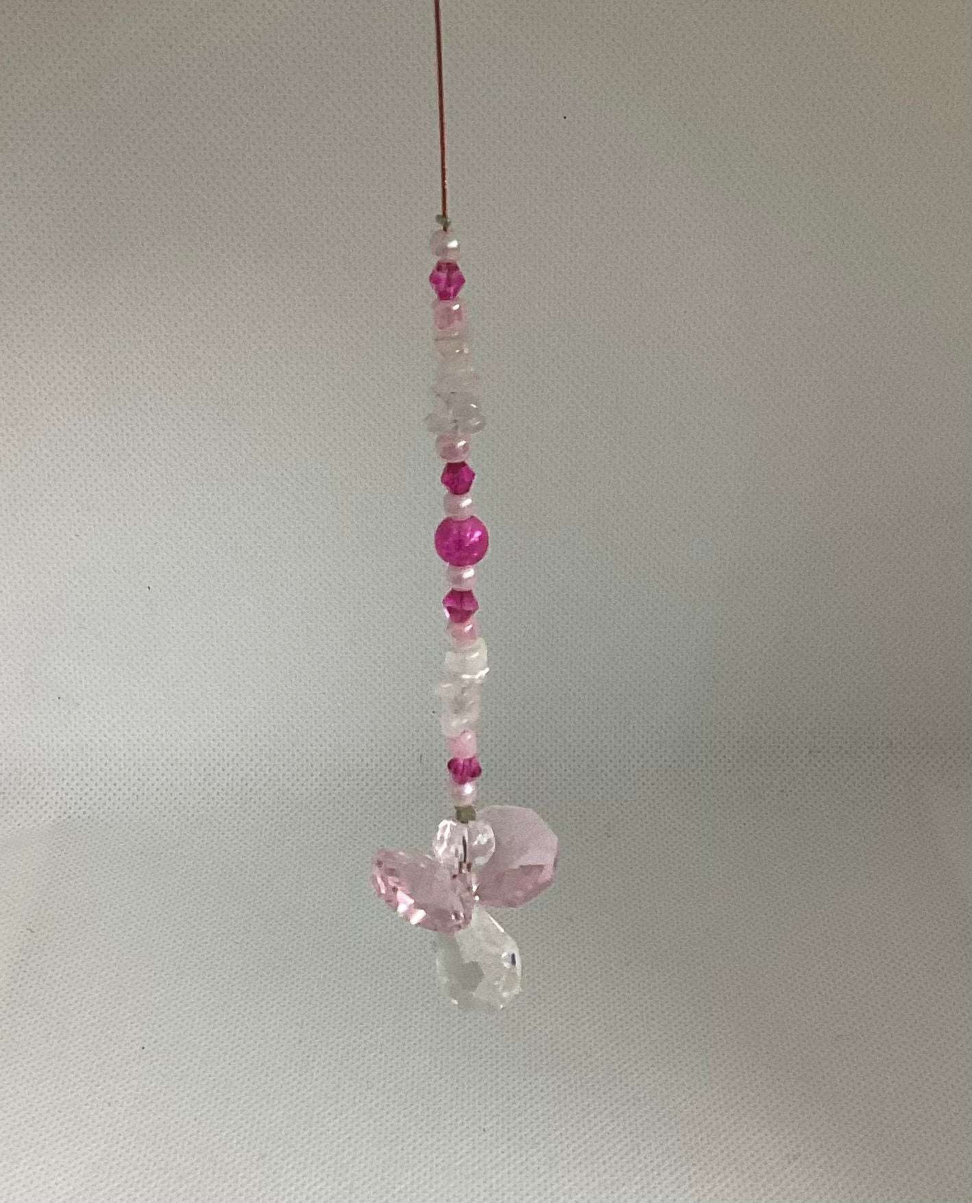 Angel of Rose Quartz Suncatcher