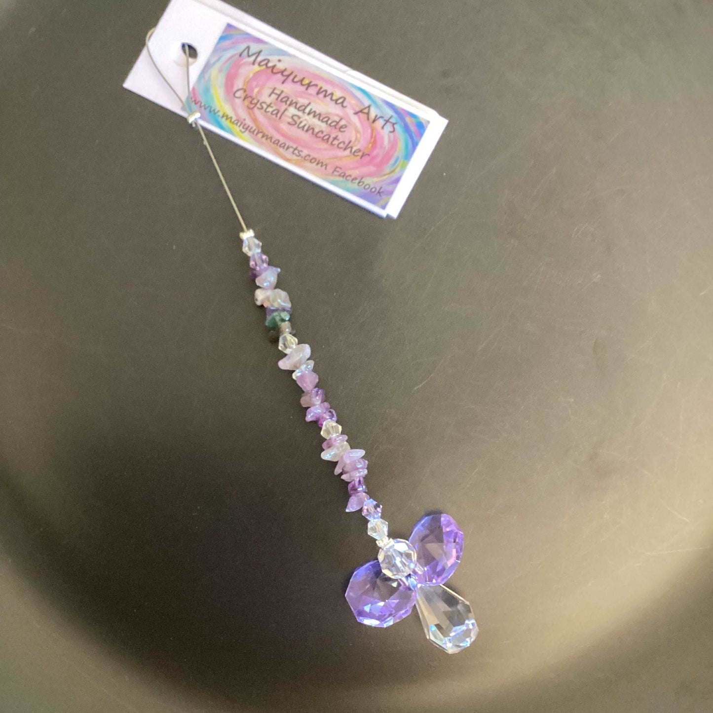 Angel of Amethyst Suncatcher