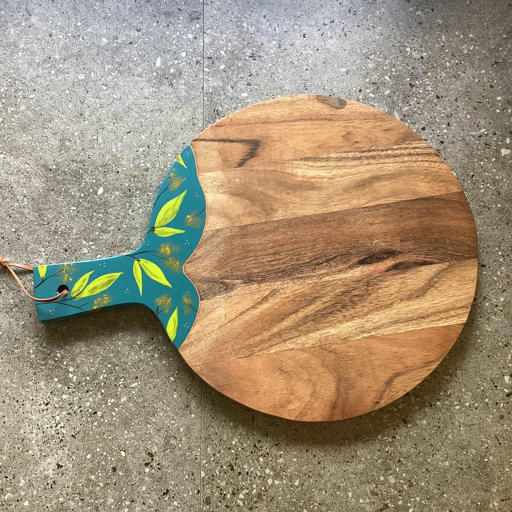 Hand Painted Acacia Serving Board