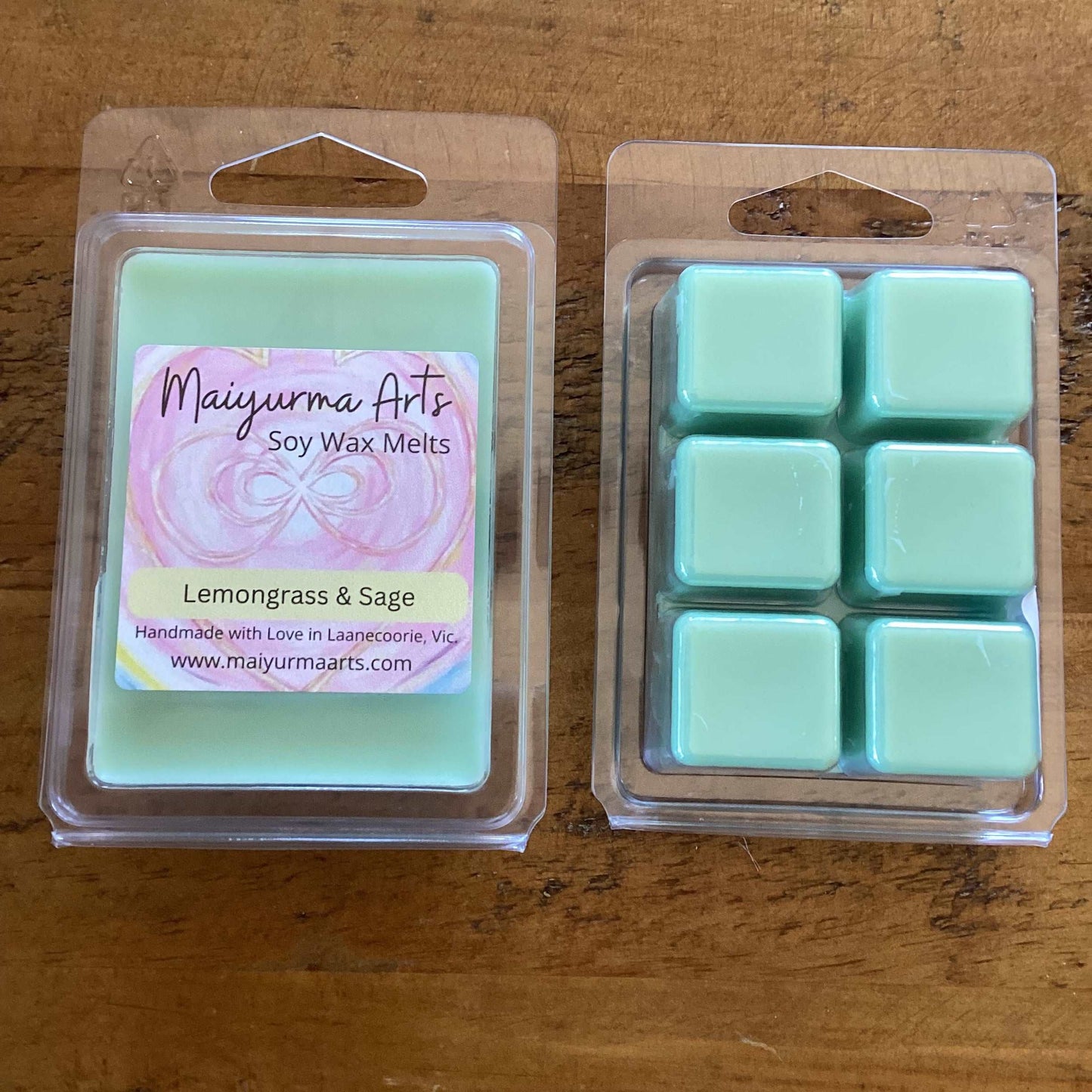 Lemongrass & Sage Soy Wax Melts Clam Shell