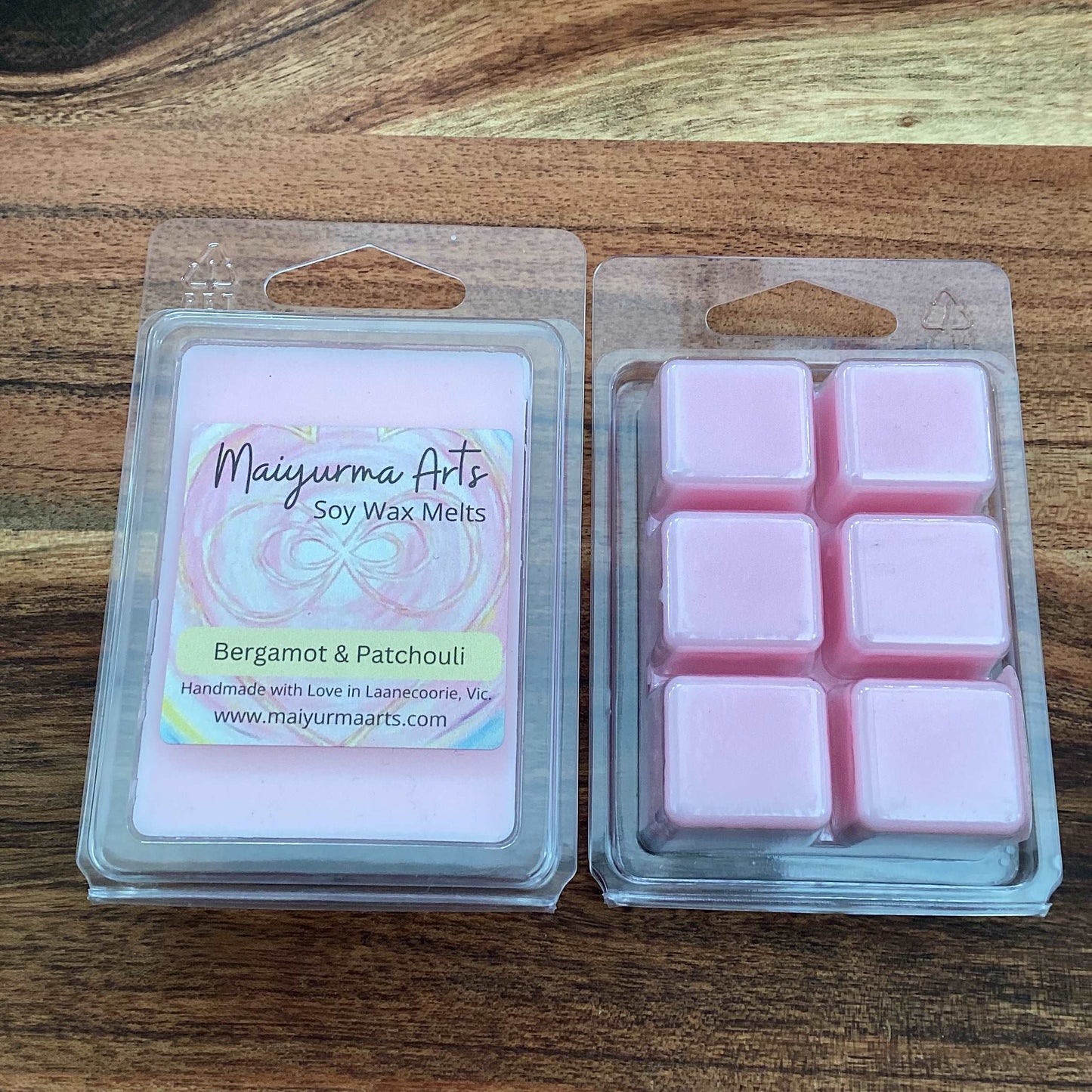 Bergamot & Patchouli Soy Wax Melts Clam Shell