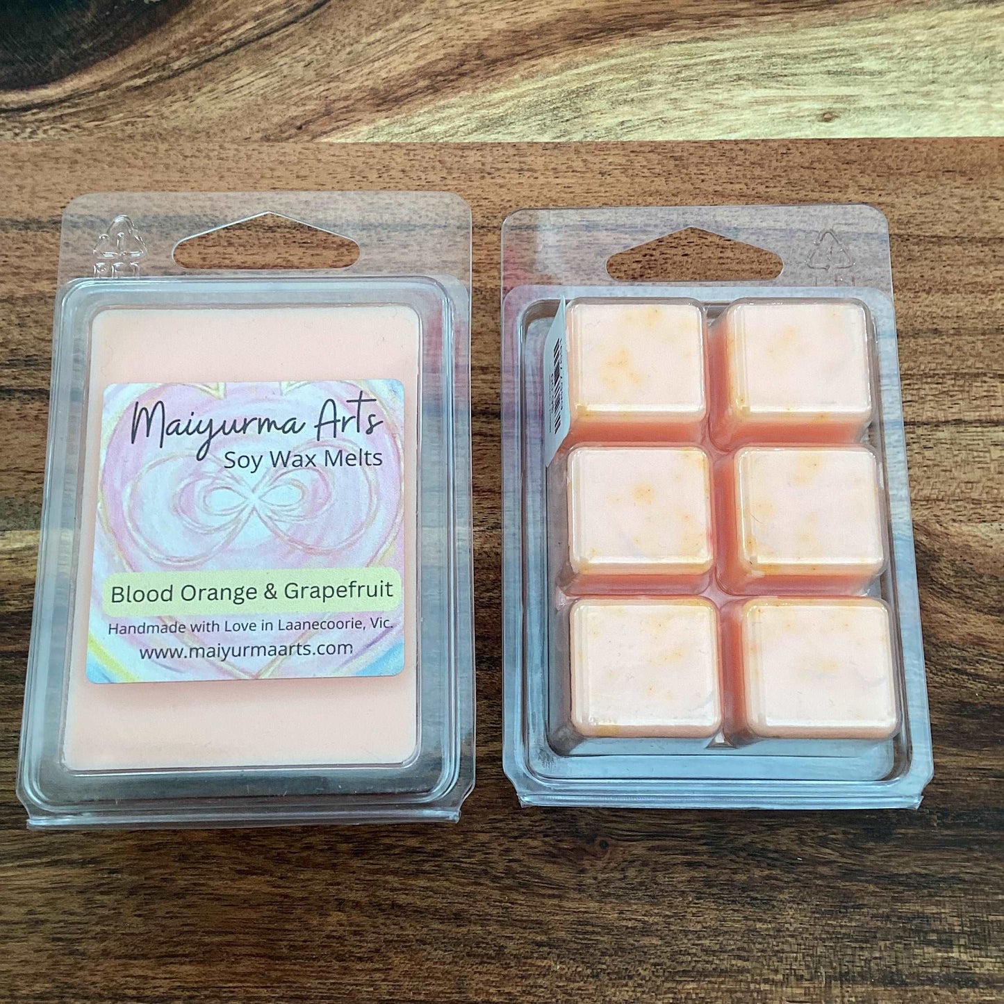 Blood Orange and Grapefruit Soy Wax Melts Clam Shell