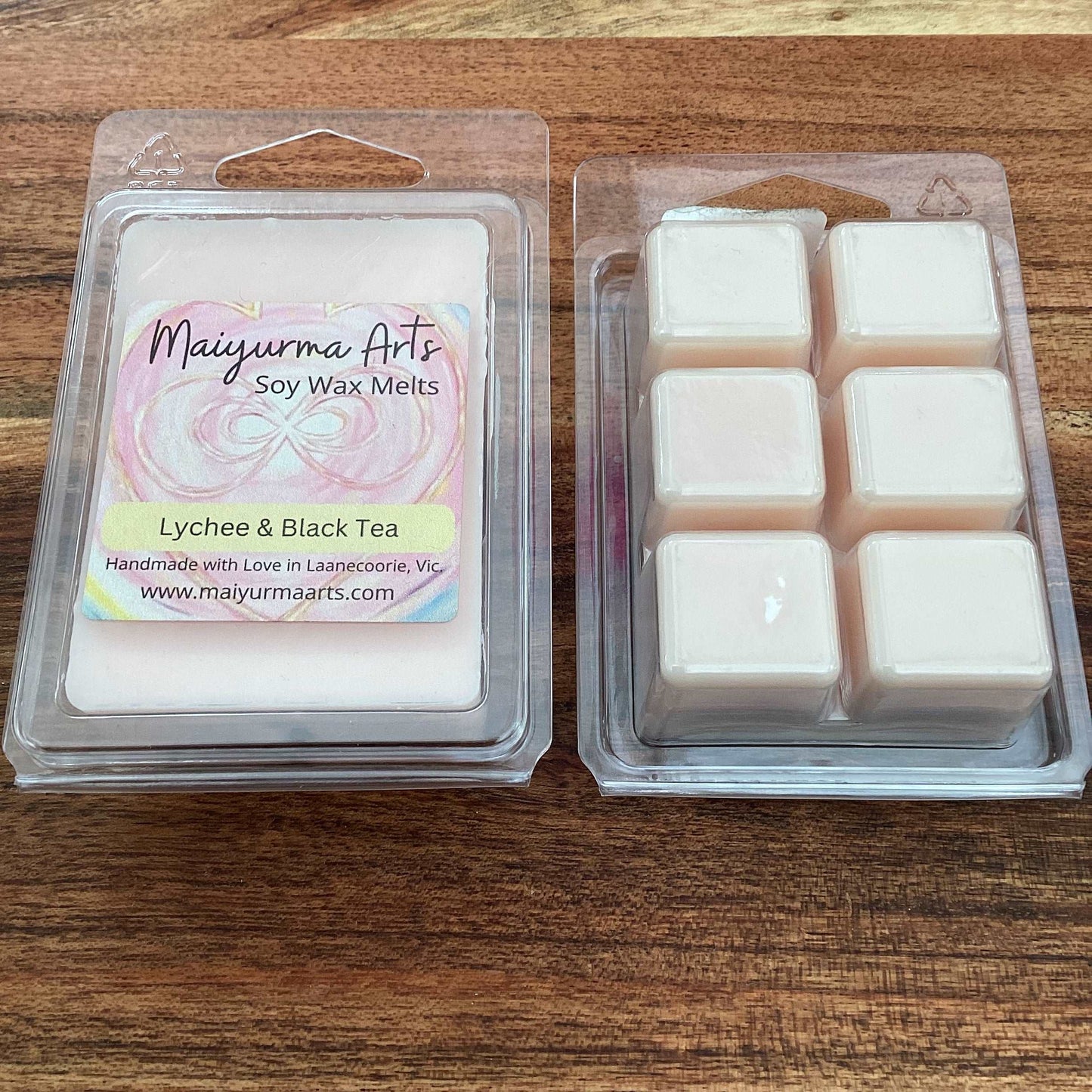 Lychee and Black Tea Soy Wax Melts Clam Shell