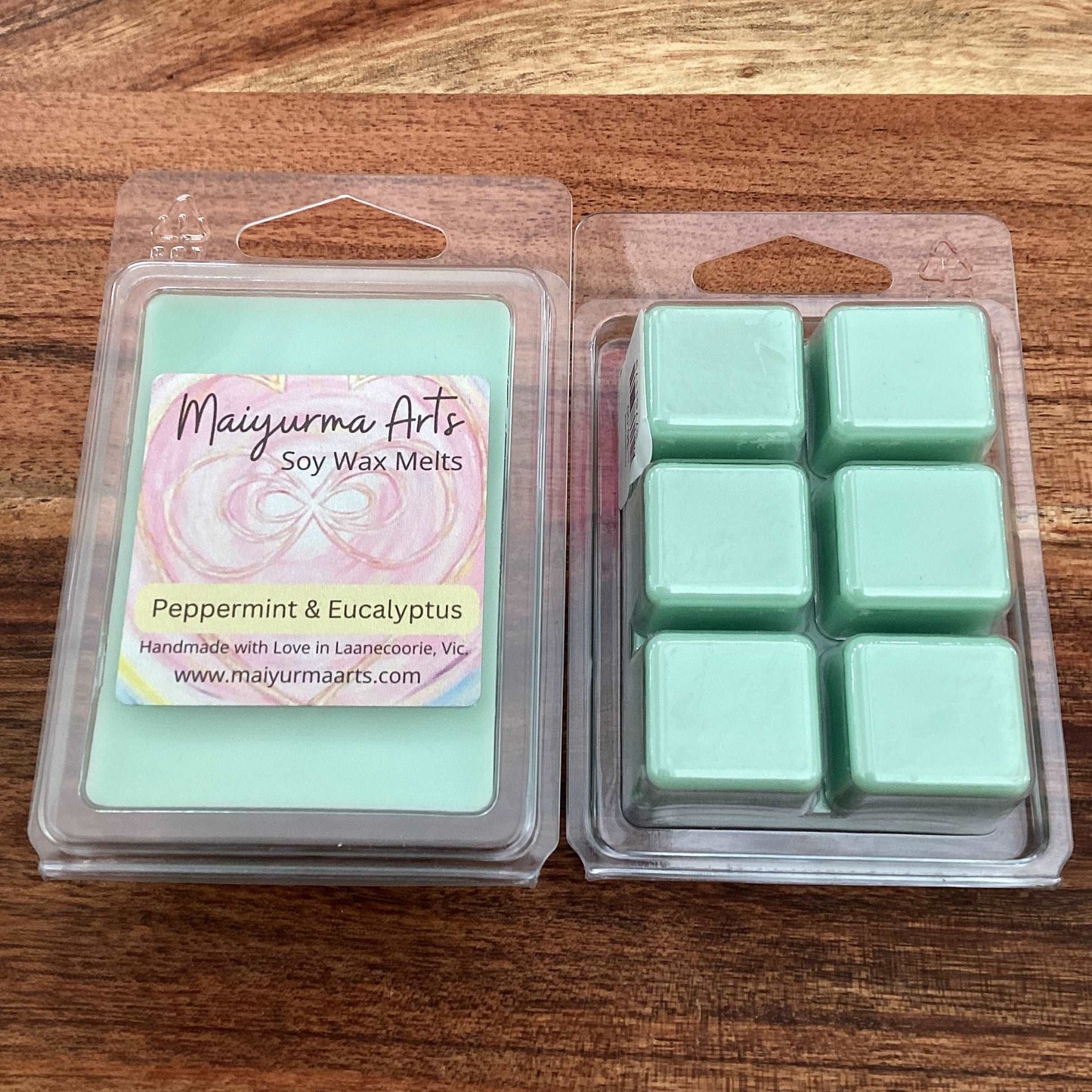 Peppermint & Eucalyptus Soy Wax Melts Clam Shell