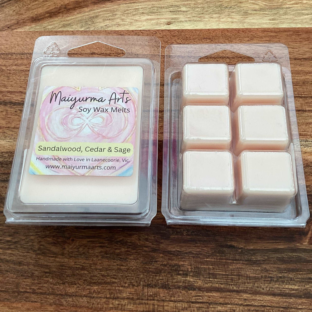 Sandalwood, Cedar & Sage Soy Wax Melts Clam Shell