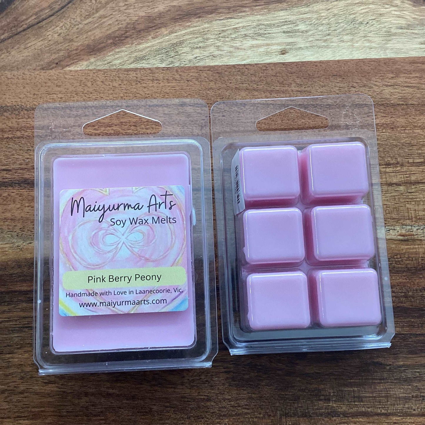 Pink Berry Peony Soy Wax Melts Clam Shell