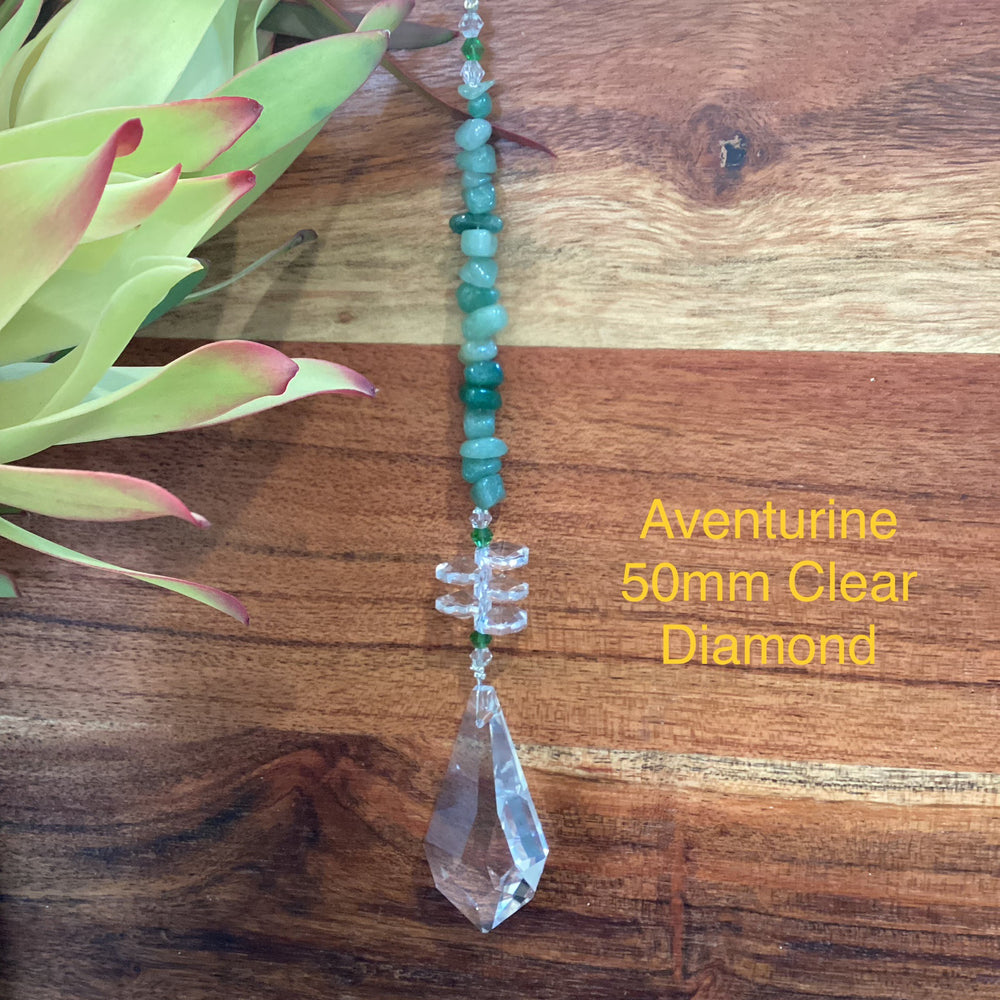 Aventurine Diamond Suncatcher