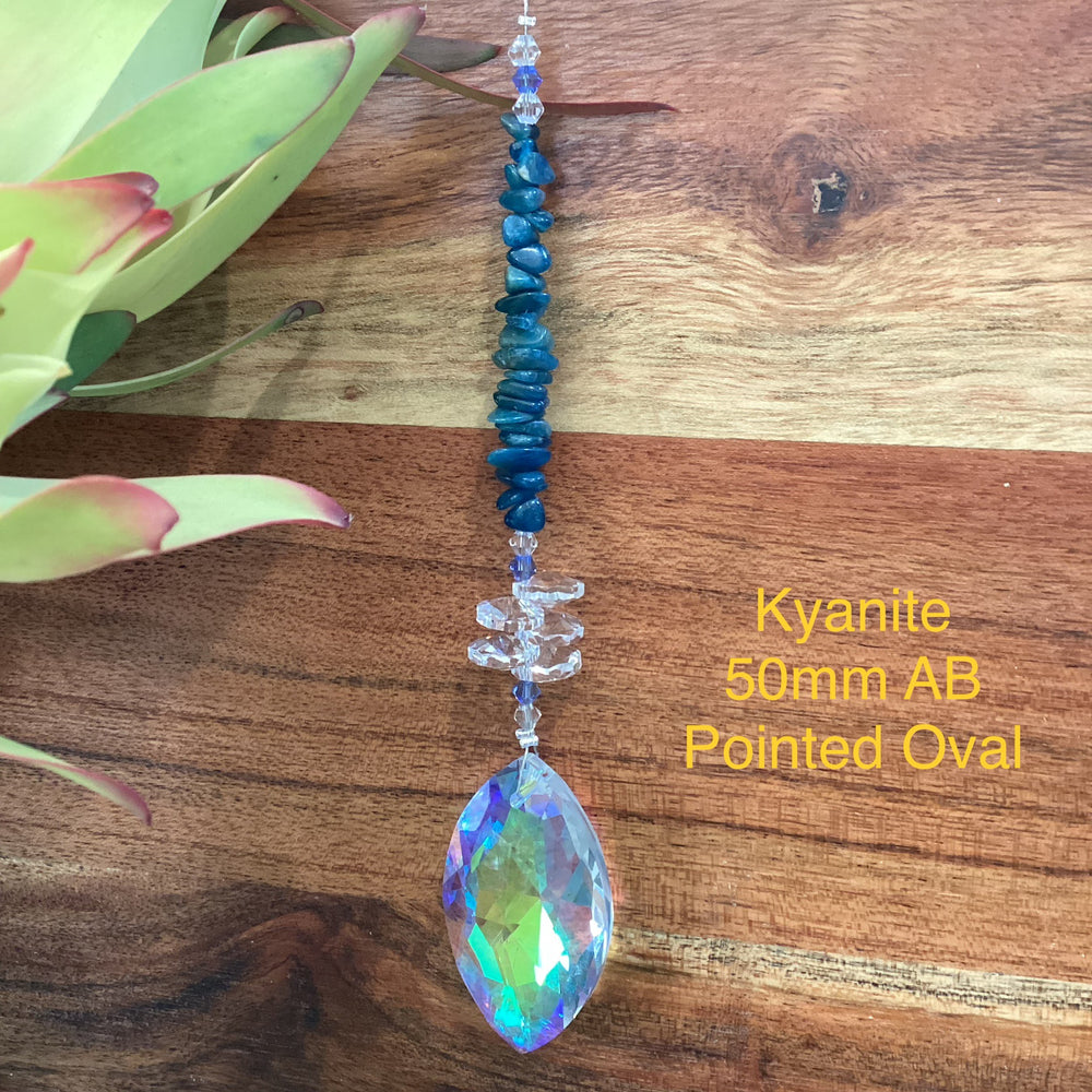 Kyanite Pointed Oval Suncatcher