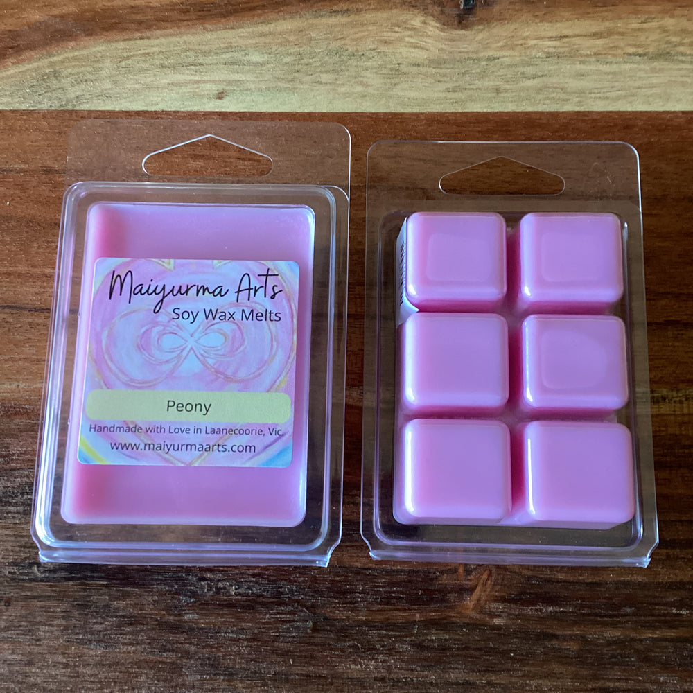 Peony Wax Melts Clam Shell