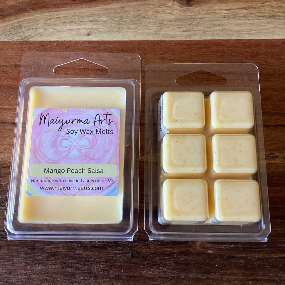 Mango Peach Salsa Soy Wax Melts Clam Shell